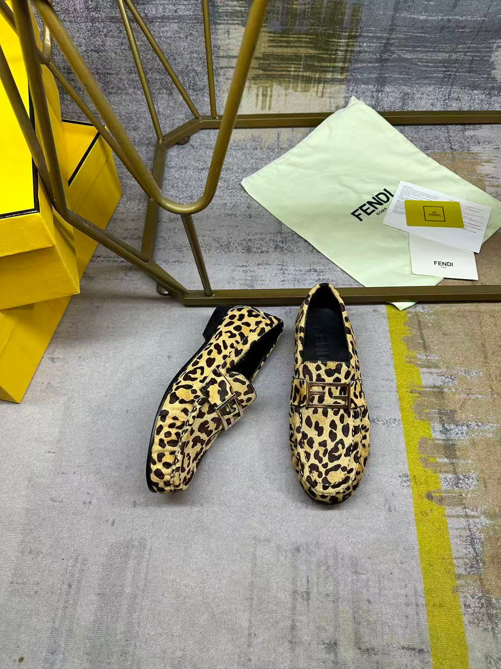 Fendi Latest Round-Toe Loafer Brown Lambskin 575413