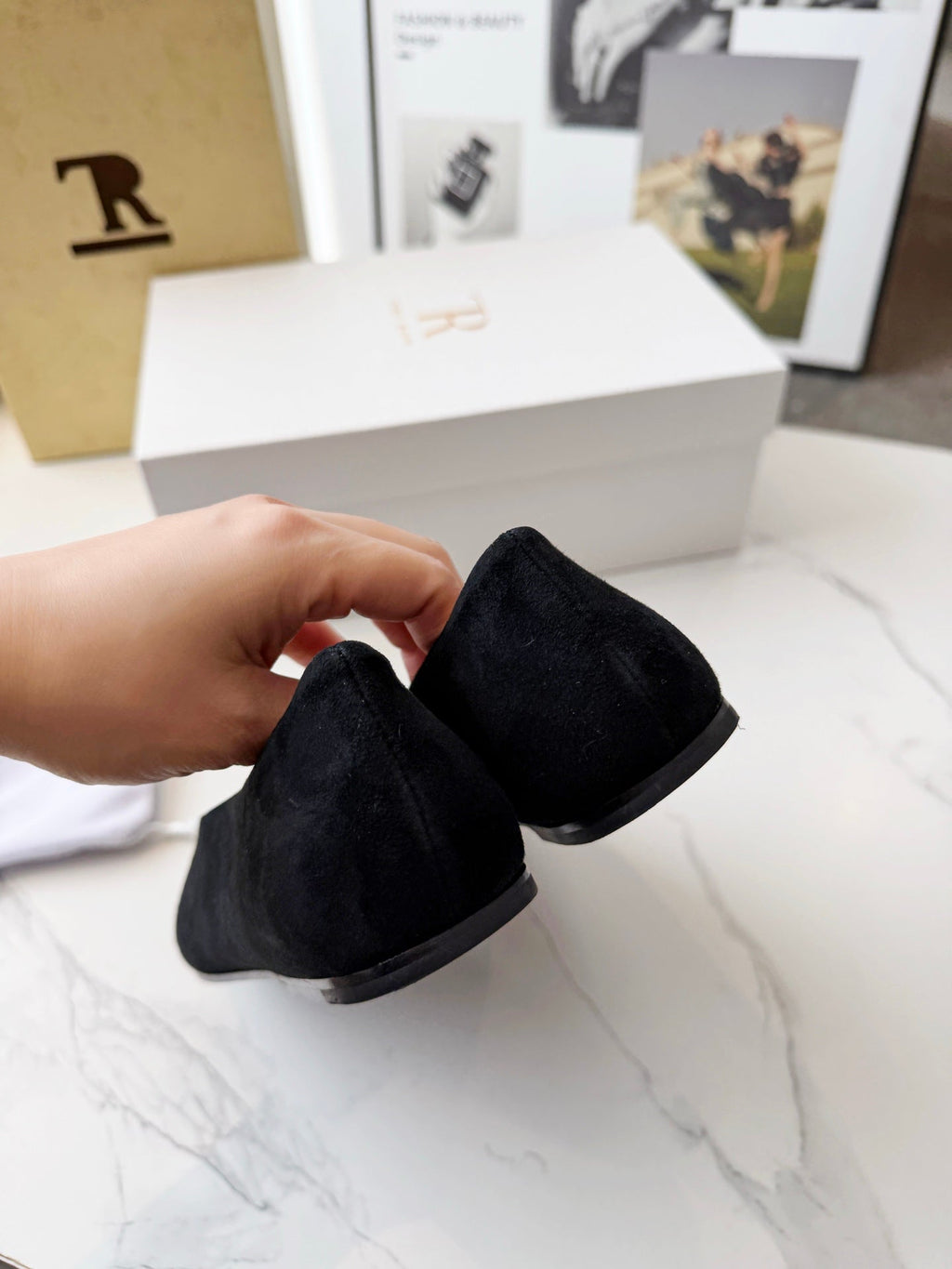 The Row 2026 Early Spring Mary Jane Flat Black Sheepskin 576849