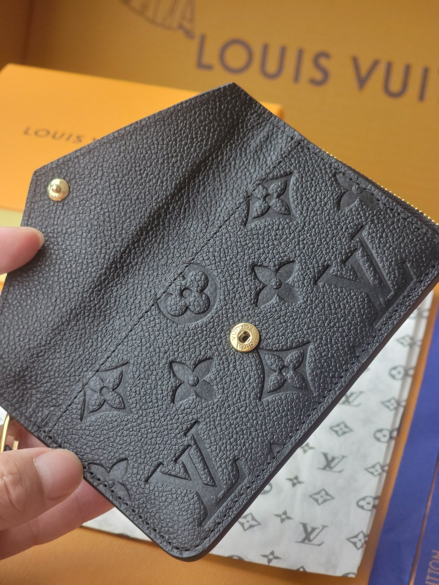 LV Recto Verso Card Holder Black Monogram Canvas 274739