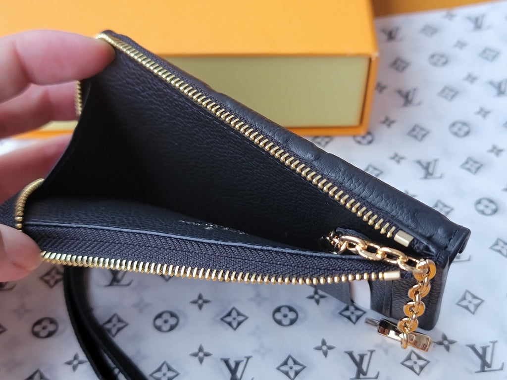 LV Recto Verso Card Holder Black Monogram Canvas 274739