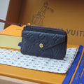 LV Recto Verso Card Holder Black Red Trim Monogram Canvas 274740