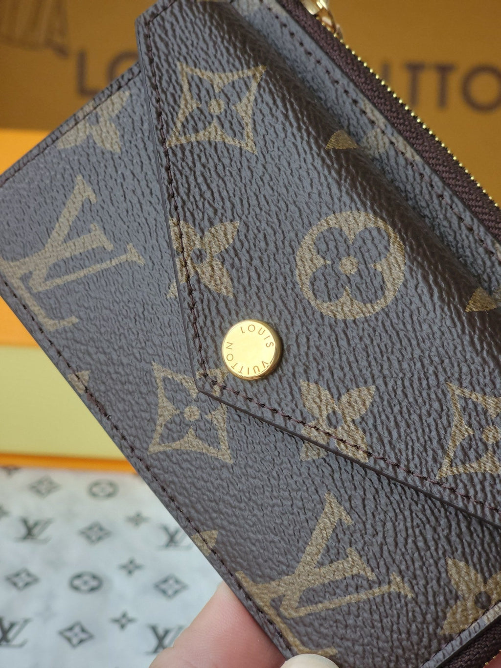 LV Recto Verso Card Holder Dark Brown Monogram Canvas 274745