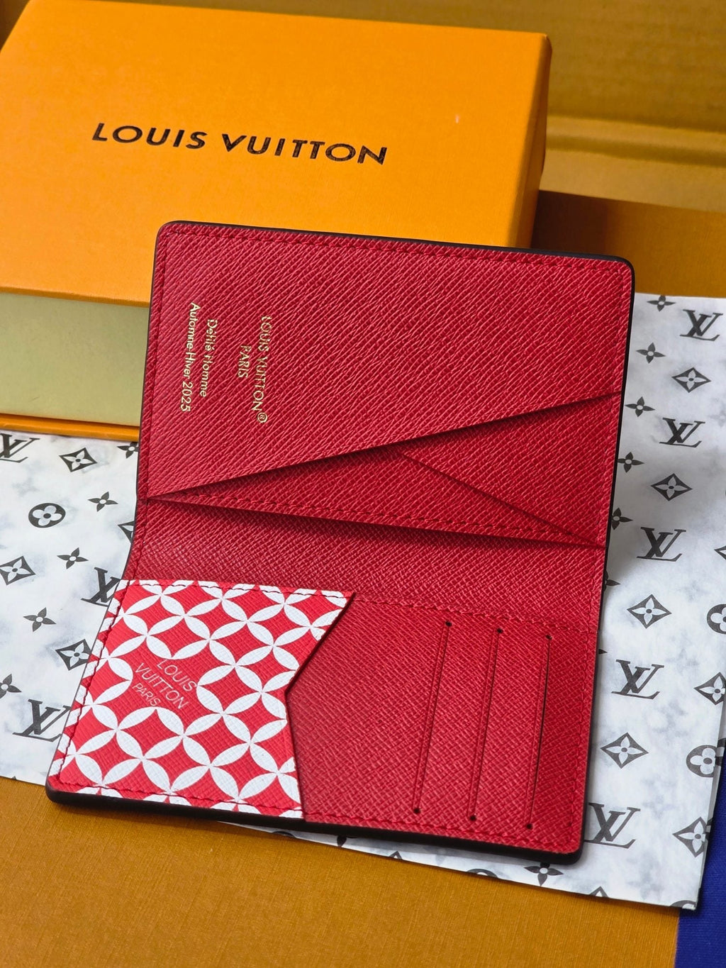 LV Collaboration Pocket Wallet Card Holder Brown PVC Fabric with Leather 274754