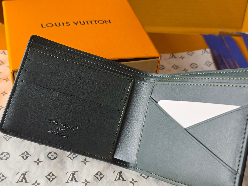 LV Multiple 11.5 Dark Gray Wallet in Montgomery Calfskin 274802