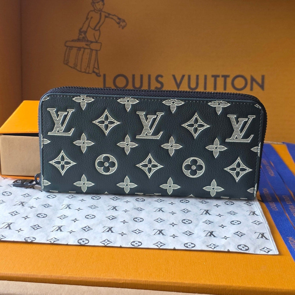 LV Zippy Wallet Dark Gray Calfskin 274806