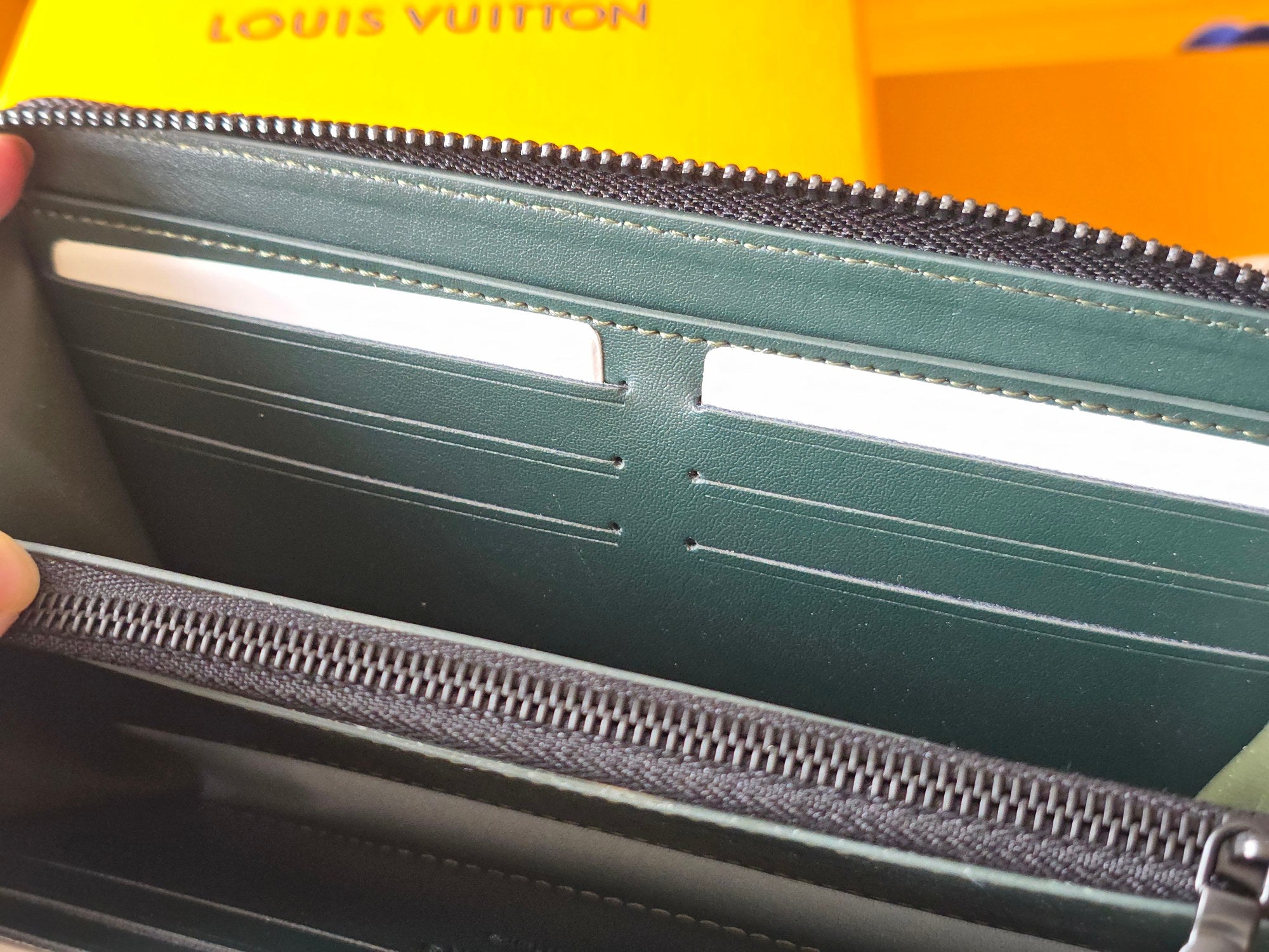 LV Zippy Wallet Dark Gray Calfskin 274806