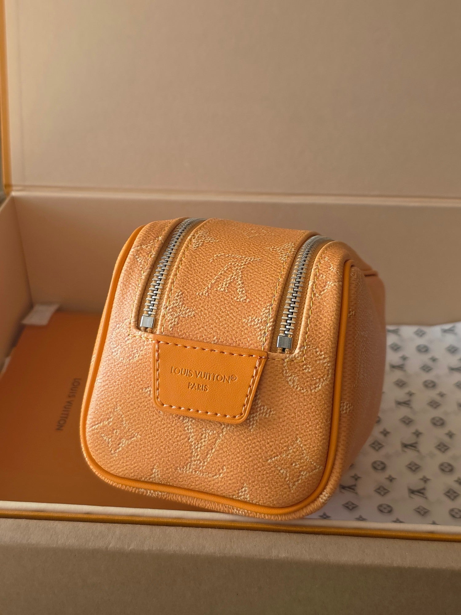 LV Dopp Kit Toilet Pouch Yellow Monogram Canvas 274859