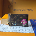 LV Vivienne Winter Holiday small card/key holder Brown Canvas 274927
