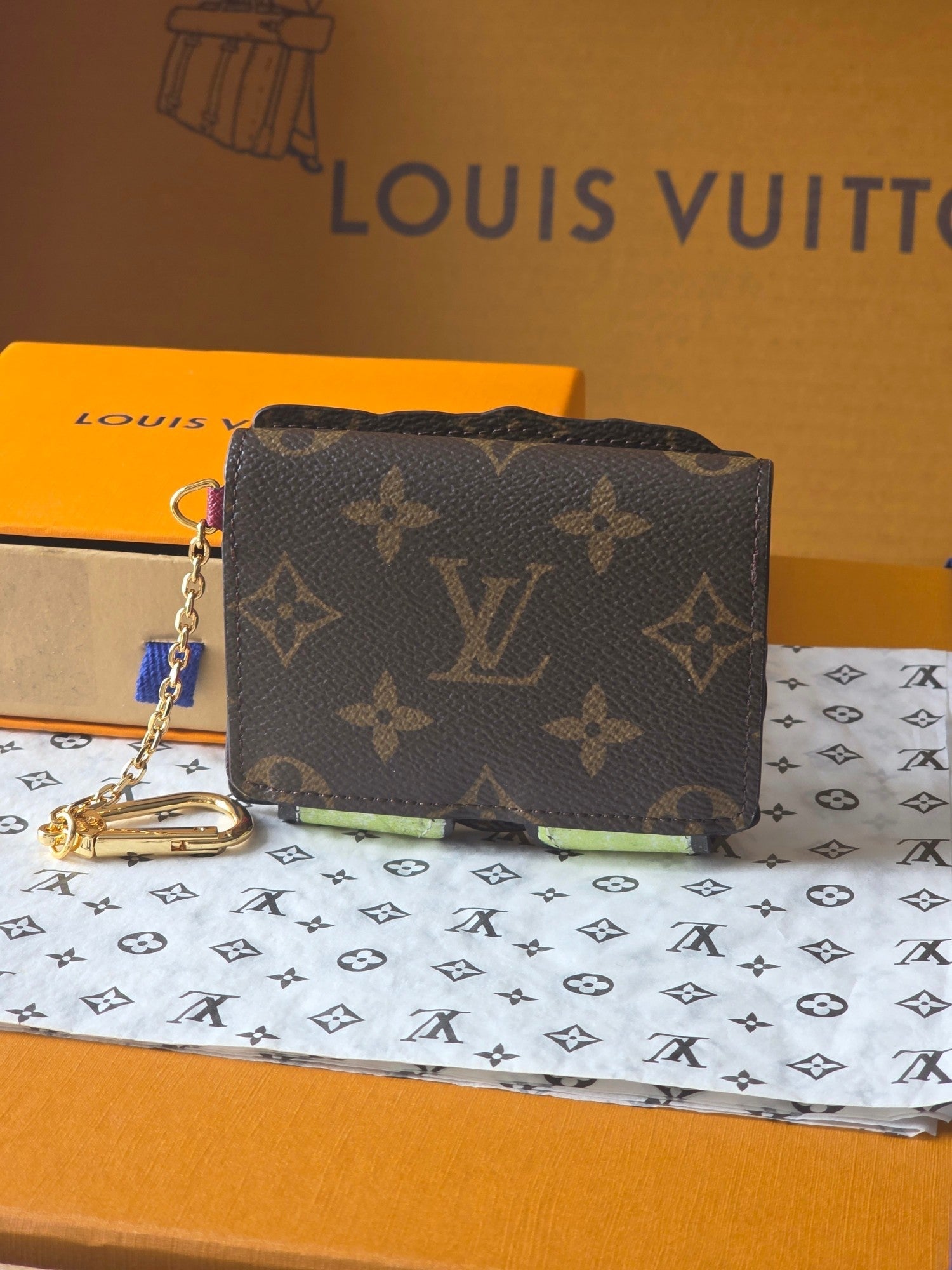 LV Pawket Wallet Brown Calfskin 275006
