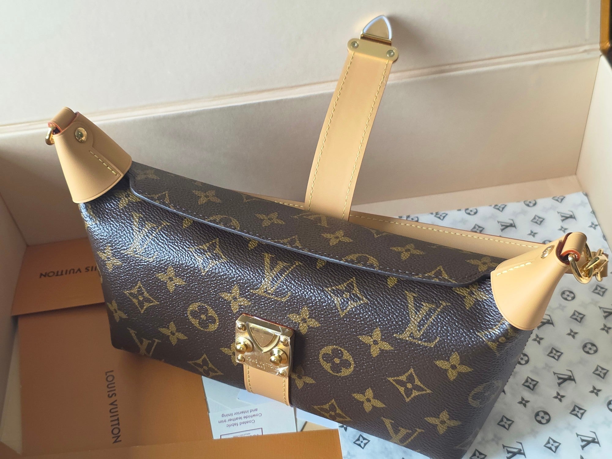 LV Pochette Mia Shoulder Bag Brown Monogram Canvas 275060