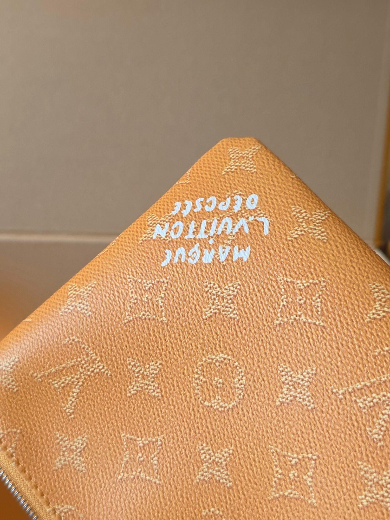 LV Pochette Accessoires Yellow  PVC Fabric with Leather 275164