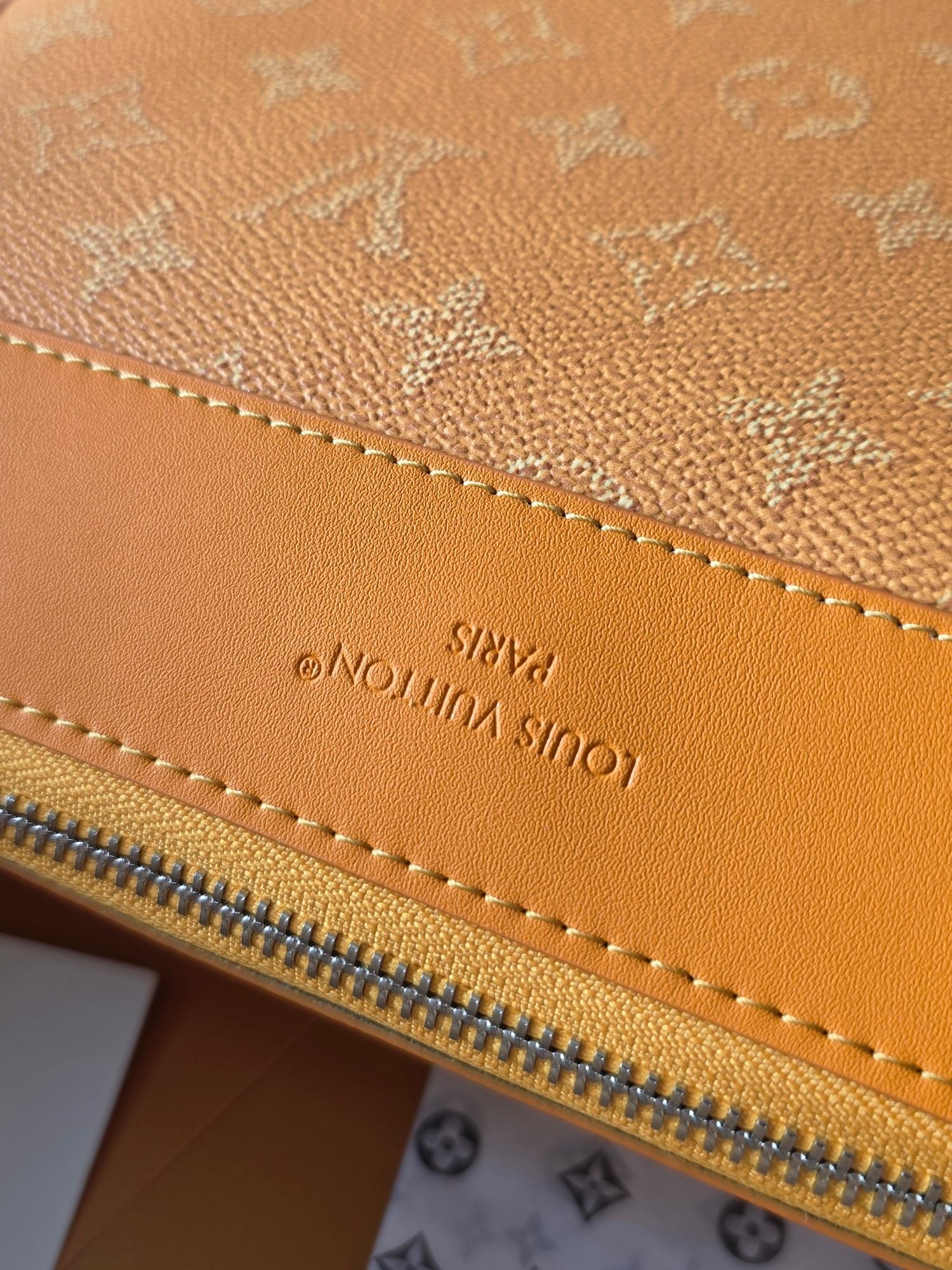 LV Pochette Voyaye Souple Clutch Bag Yellow Monogram Eclipse Canvas 275168