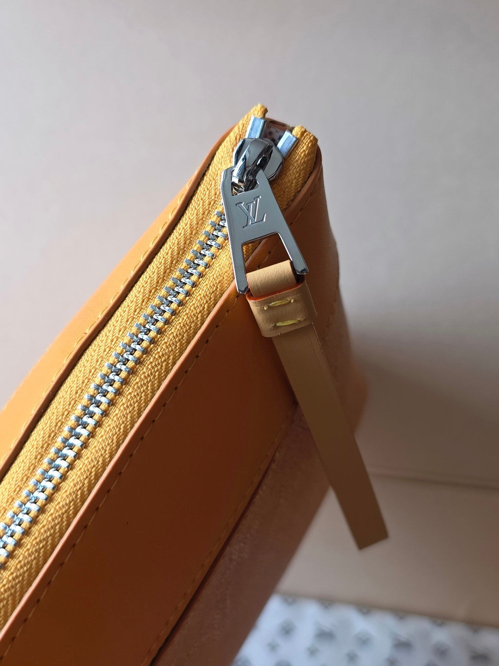 LV Pochette Voyaye Souple Clutch Bag Yellow Monogram Eclipse Canvas 275168