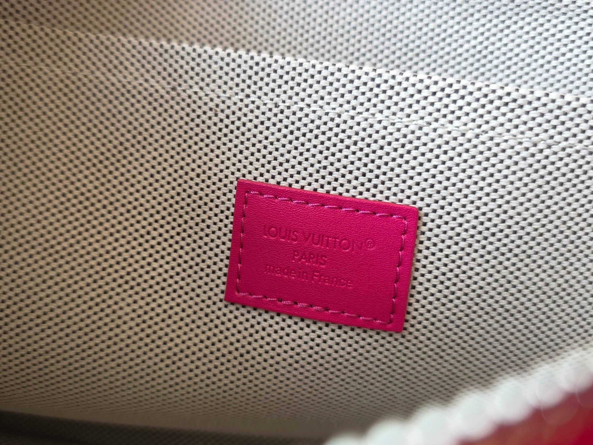 LV Pochette Voyaye Souple Clutch Bag Rose Red Monogram Eclipse Canvas 275169