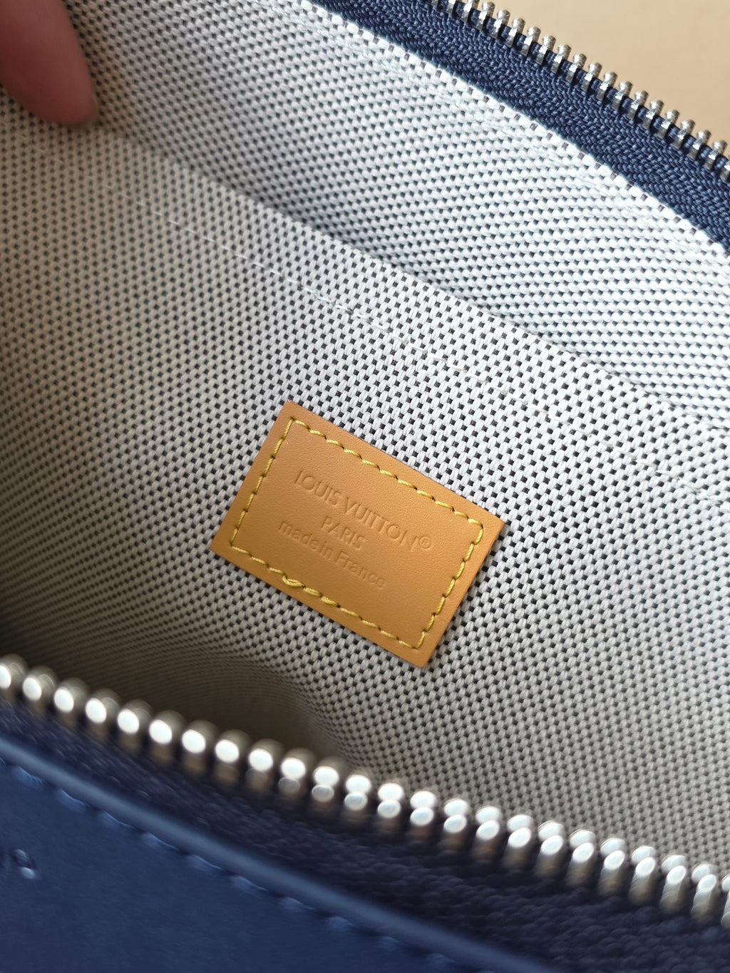 LV Pochette Voyaye Souple Clutch Bag Blue Monogram Eclipse Canvas 275170