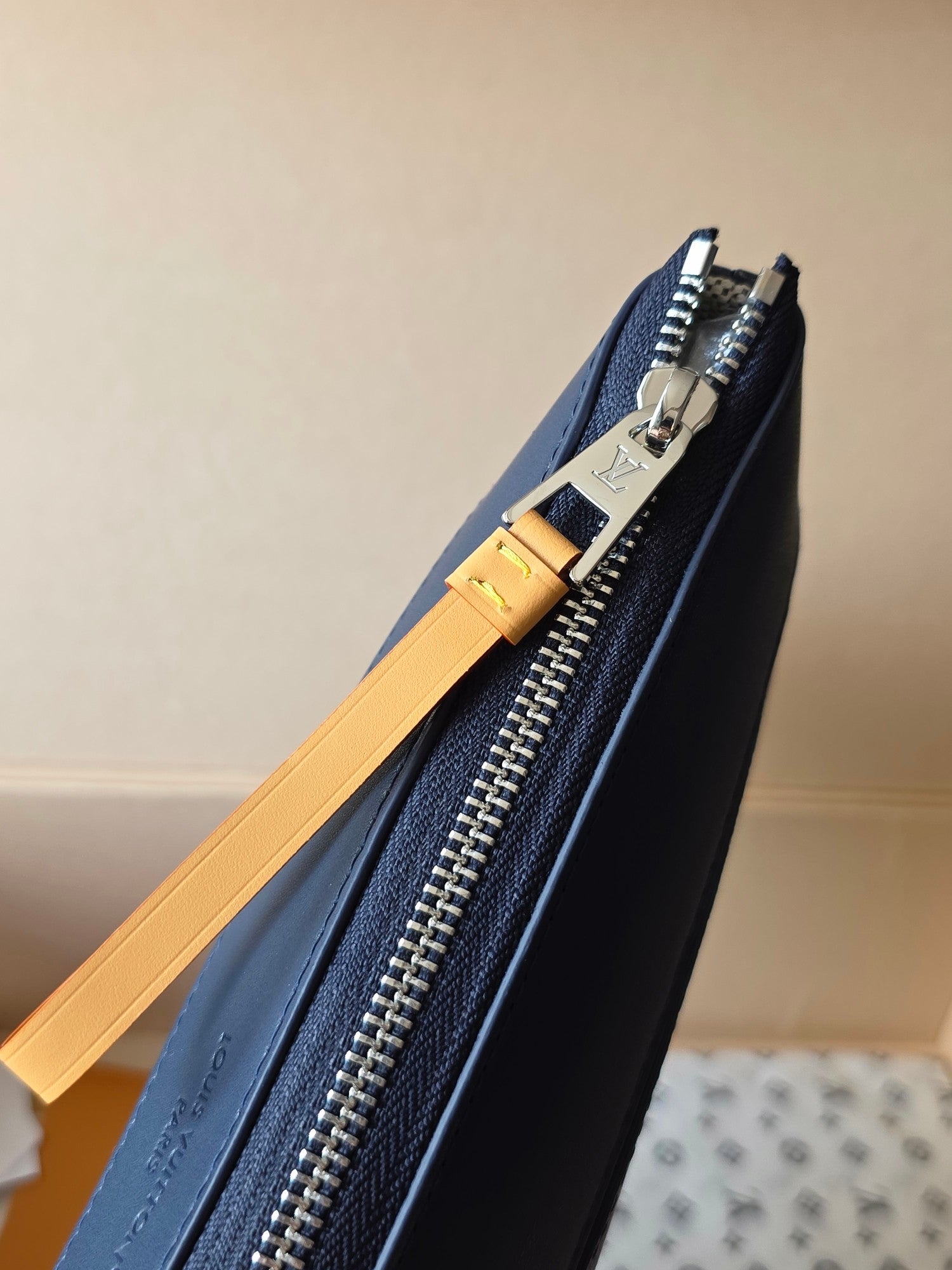 LV Pochette Voyaye Souple Clutch Bag Blue Monogram Eclipse Canvas 275170