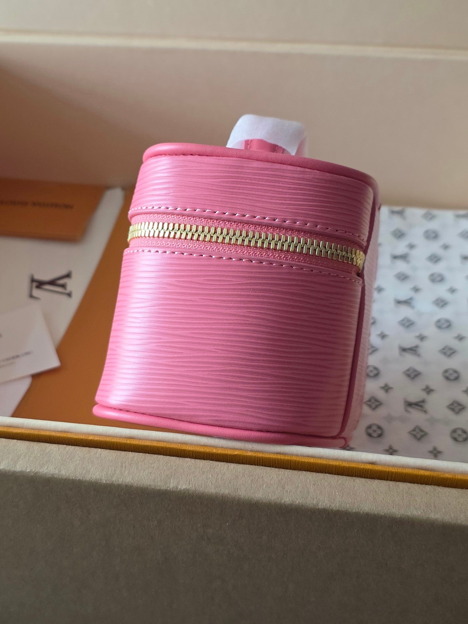 LV Nice Nano Cosmetic 10.2 Bag Pink Epi Leather 275220