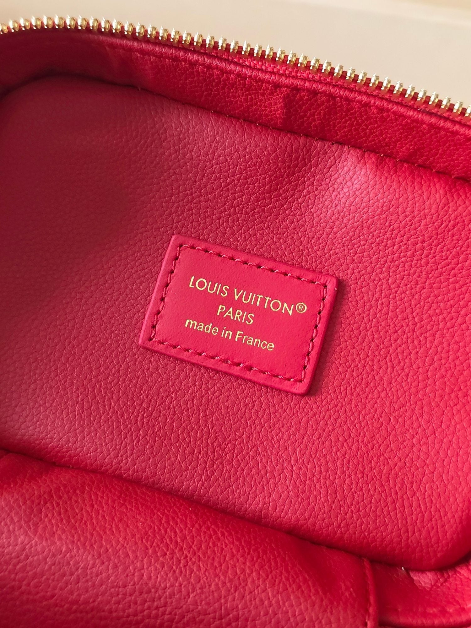 LV Nice Nano Cosmetic 10.2 Bag Rose Red Epi Leather 275221