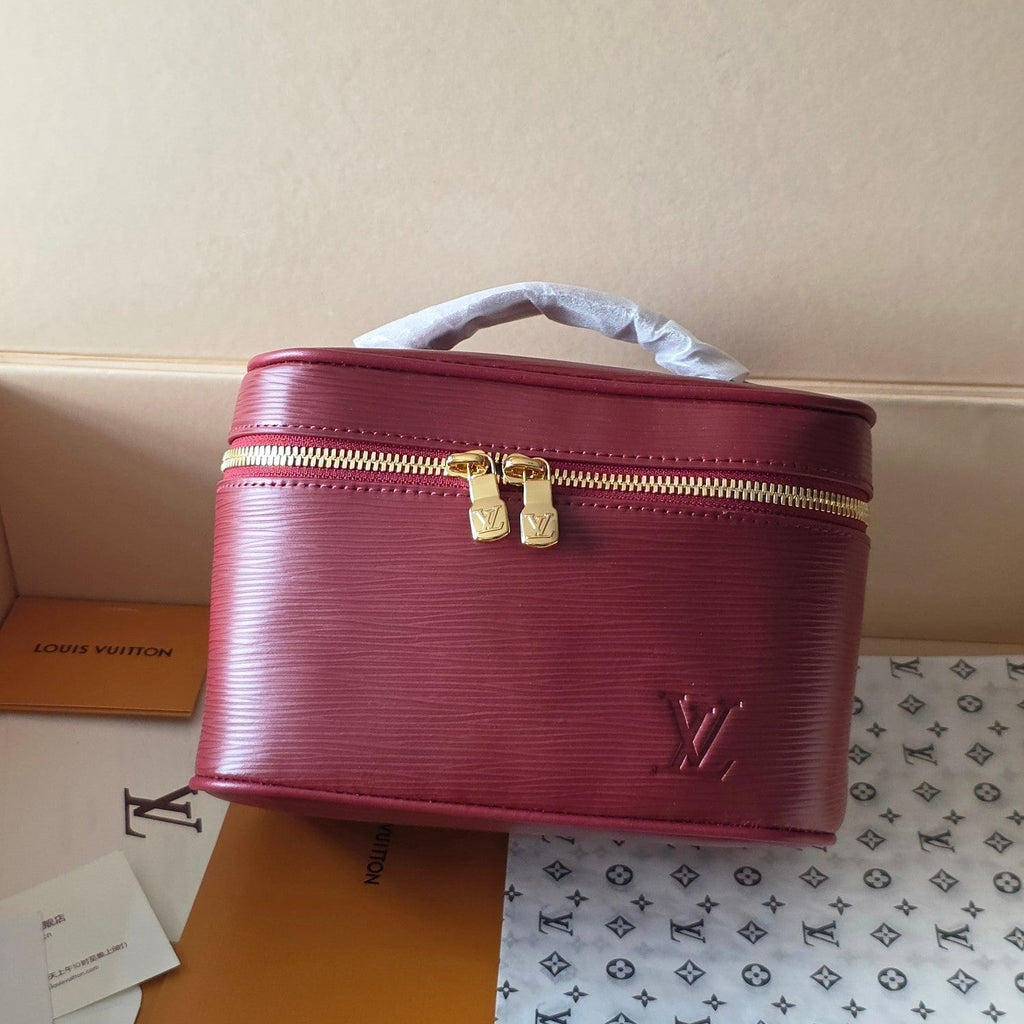 LV Nice Nano Cosmetic 20 Bag Burgundy Epi Leather 275224