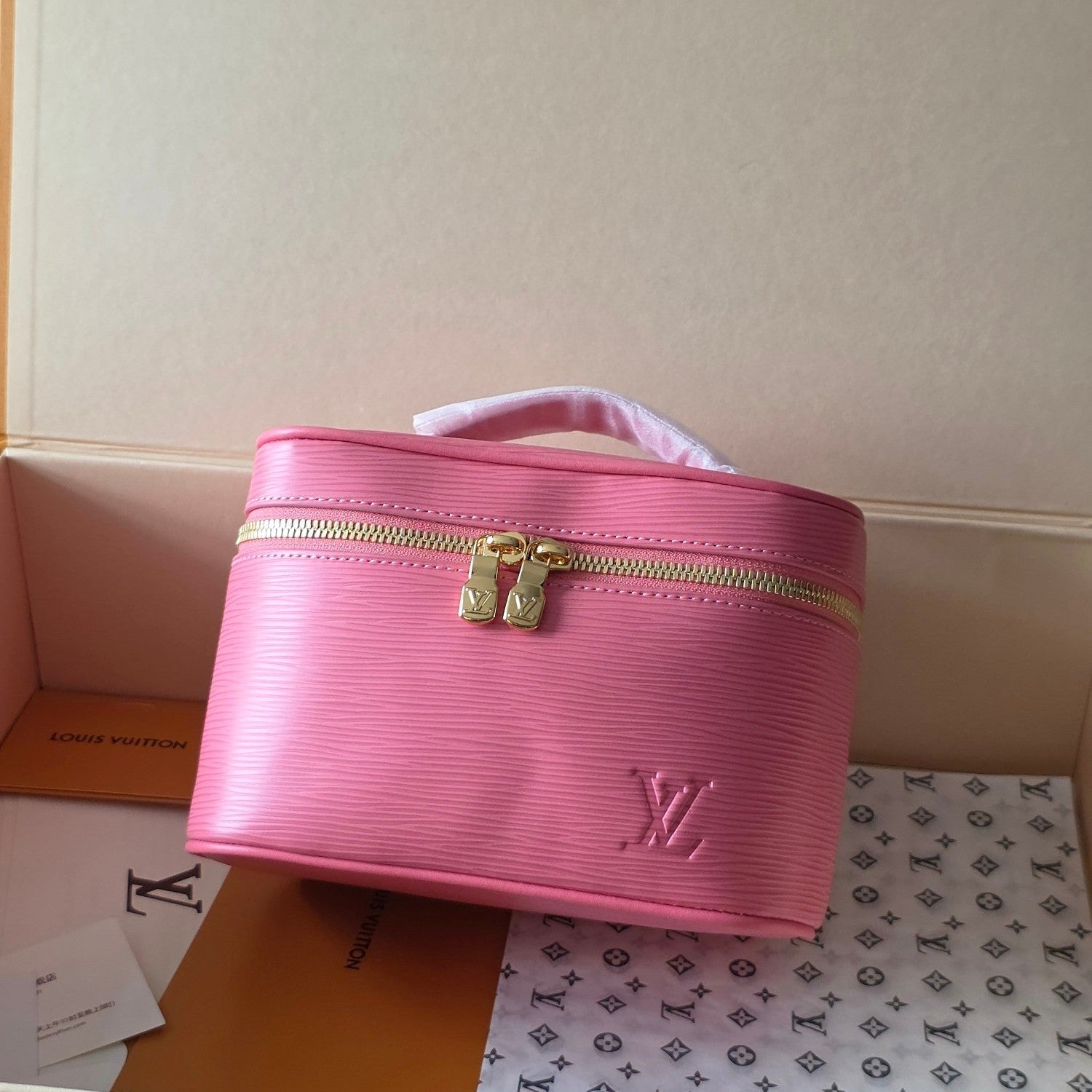 LV Nice Nano Cosmetic 20 Bag Pink Epi Leather 275225