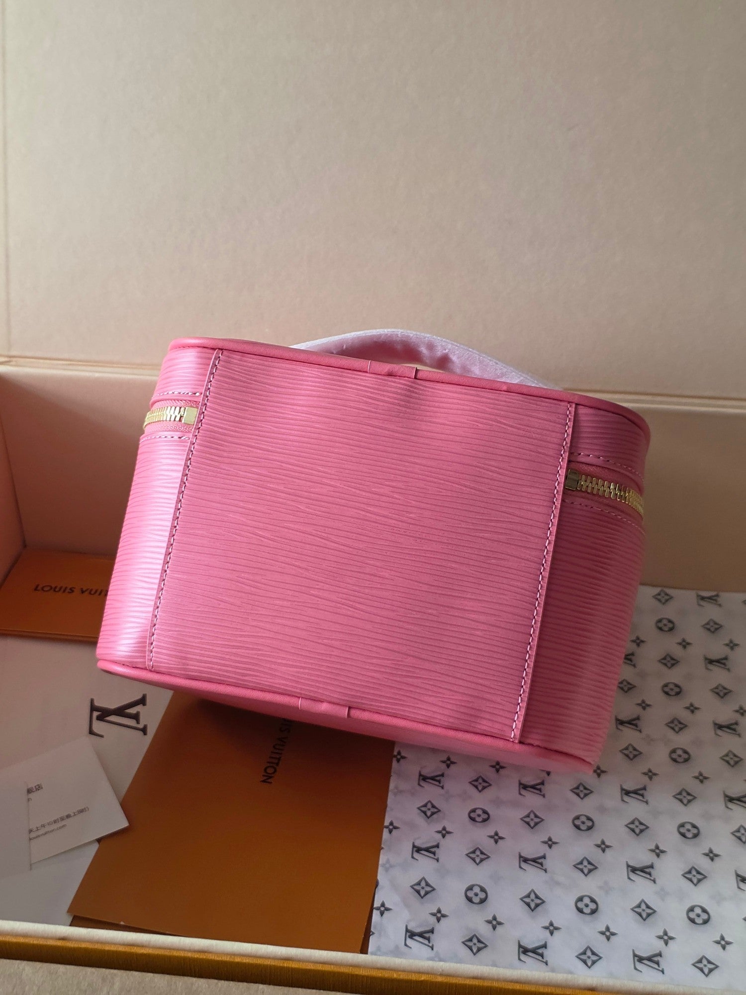 LV Nice Nano Cosmetic 20 Bag Pink Epi Leather 275225