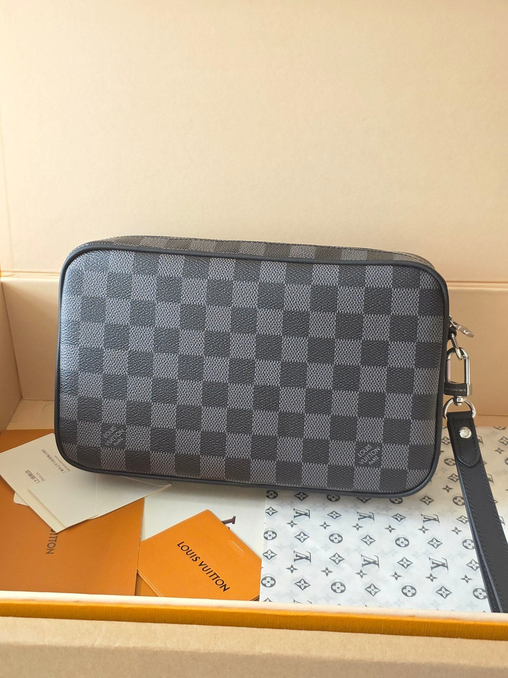 LV Pochette Kasai Clutch Brown PVC Fabric with Cowhide 275280