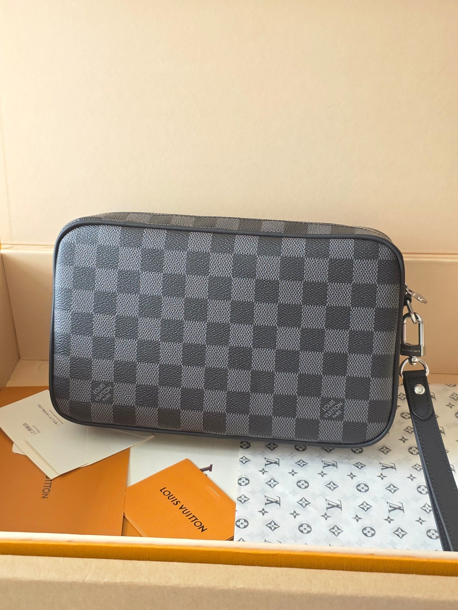 LV Pochette Kasai Clutch Brown PVC Fabric with Cowhide 275280