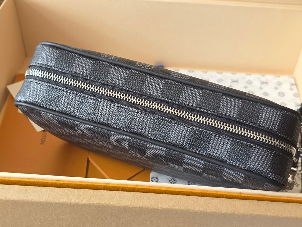 LV Pochette Kasai Clutch Brown PVC Fabric with Cowhide 275280