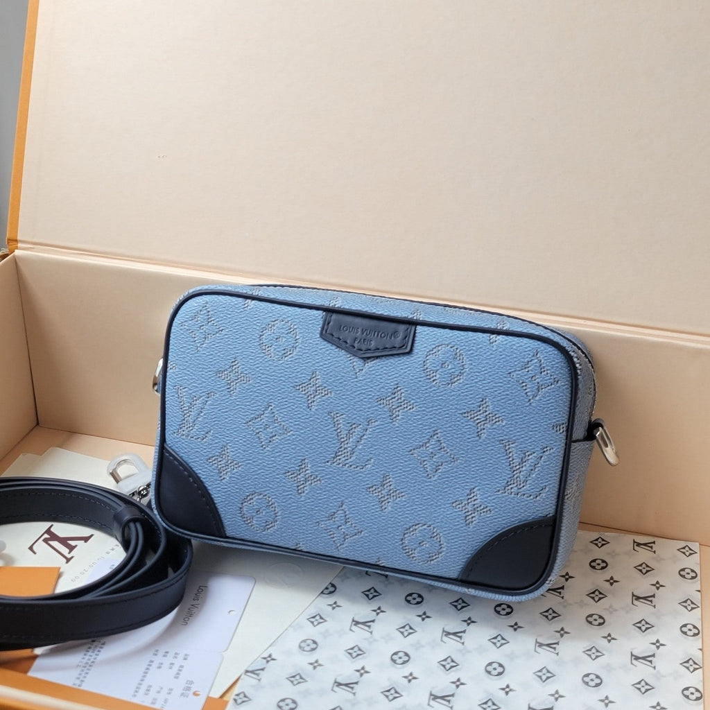 LV Trocadero Mini Handbag Blue in Monogram Canvas 275384