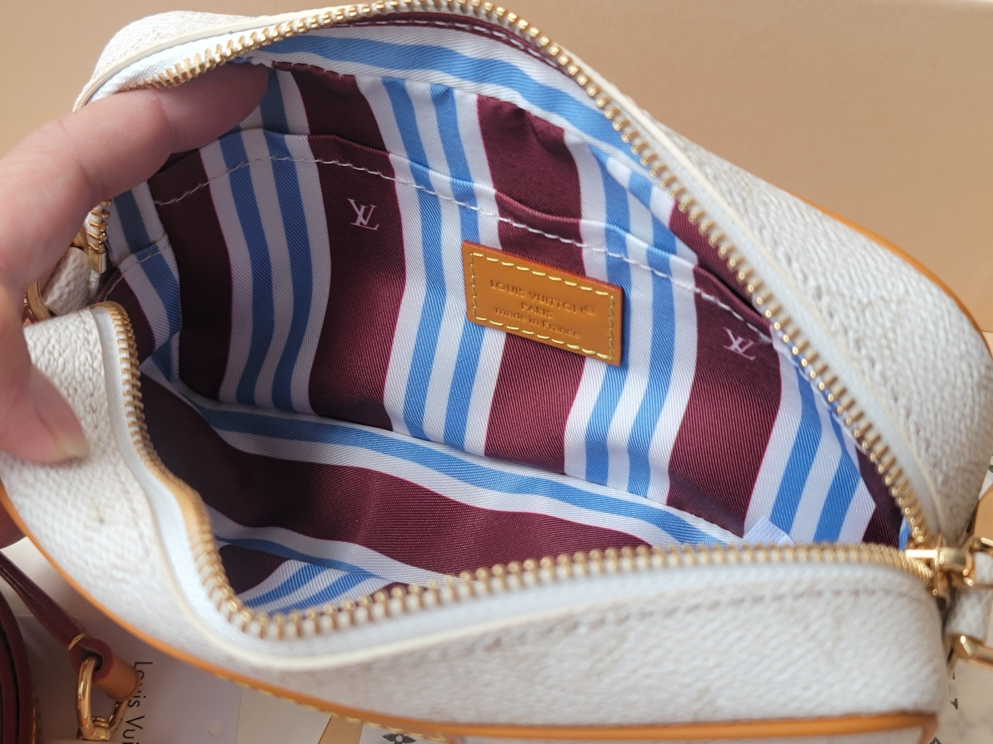 LV Trocadero Mini Handbag White in Monogram Canvas 275385