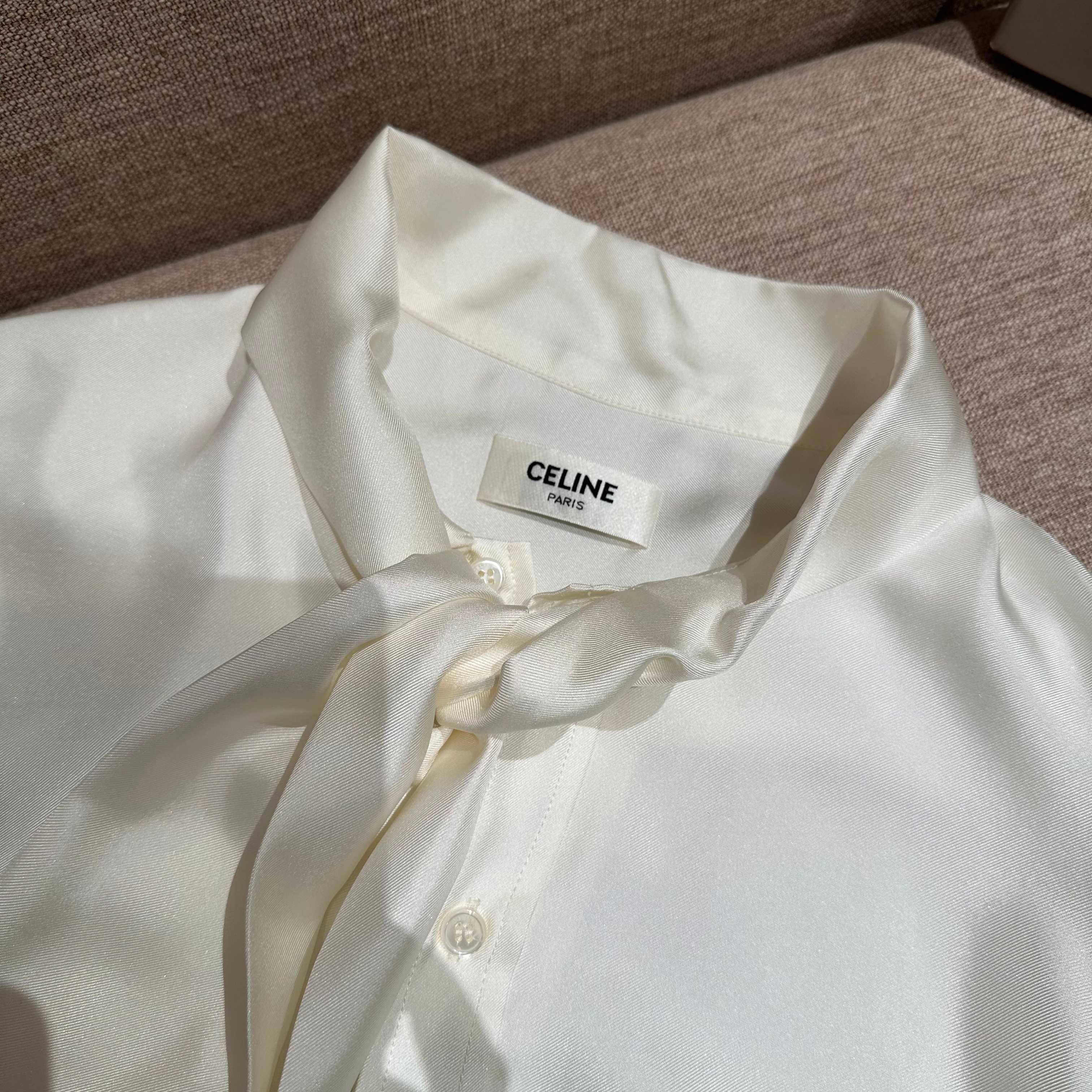 Celine's 2026 Early Spring Mulberry Silk Shirt 333004