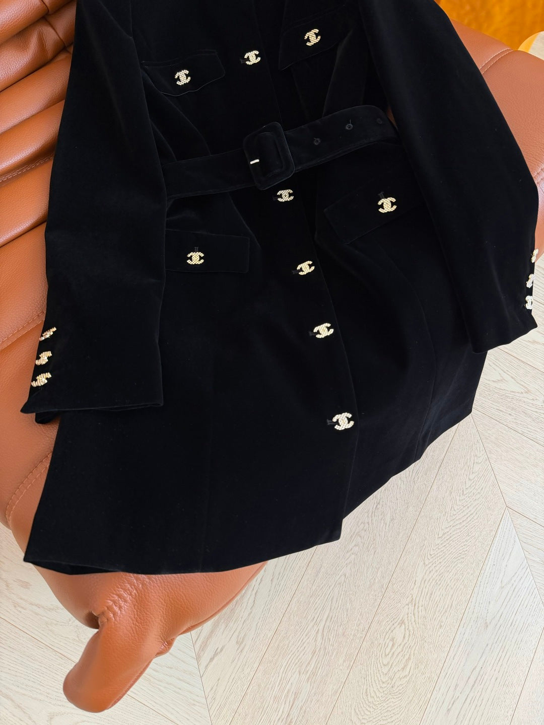 Chanel Vintag-style Velet Black Dress 315380