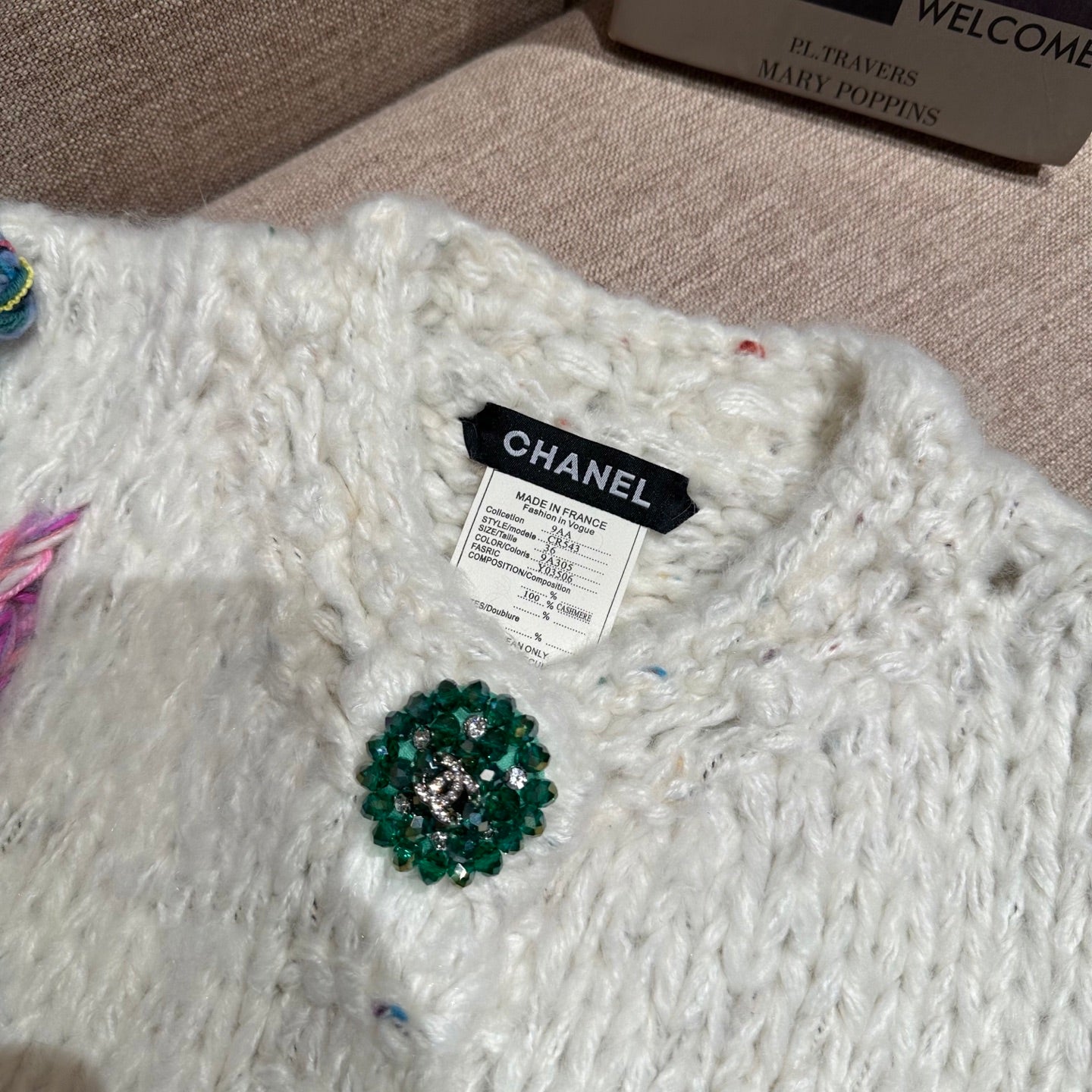 Chanel 25S Vintage Heavy Craftsmanship knitted White Colorful Vest 333187