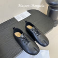 Maison Margiela Split-Toe Black Mary Jane Flat in Sheepskin 580461