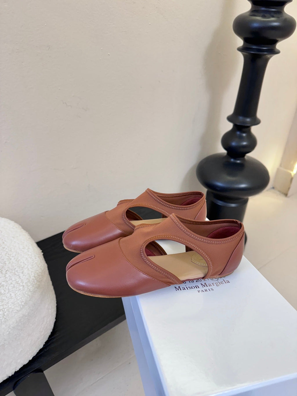 Maison Margiela 26 New Split-Toe Brown Sheepskin 580457