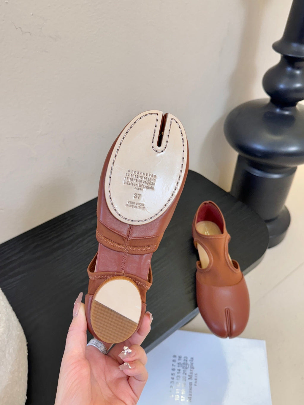 Maison Margiela 26 New Split-Toe Brown Sheepskin 580457