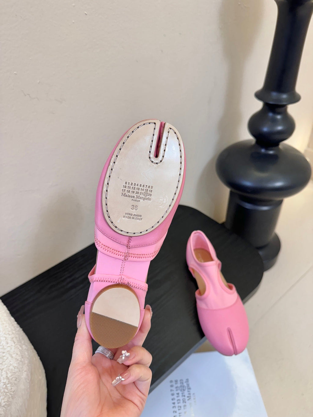 Maison Margiela 26 New Split-Toe Pink Sheepskin 580455