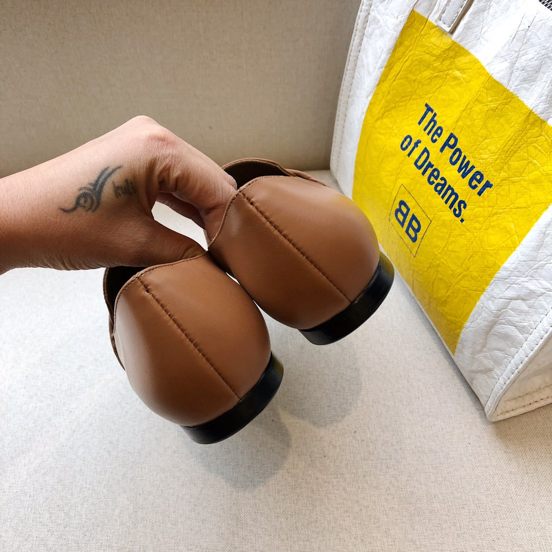 HM Pegase Ballerina Flats Brown Leather 546204