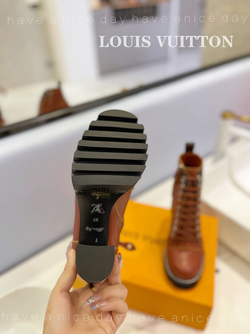 LV Star Trail Ankle Boot 9.5cm Brown Cowhide 573988