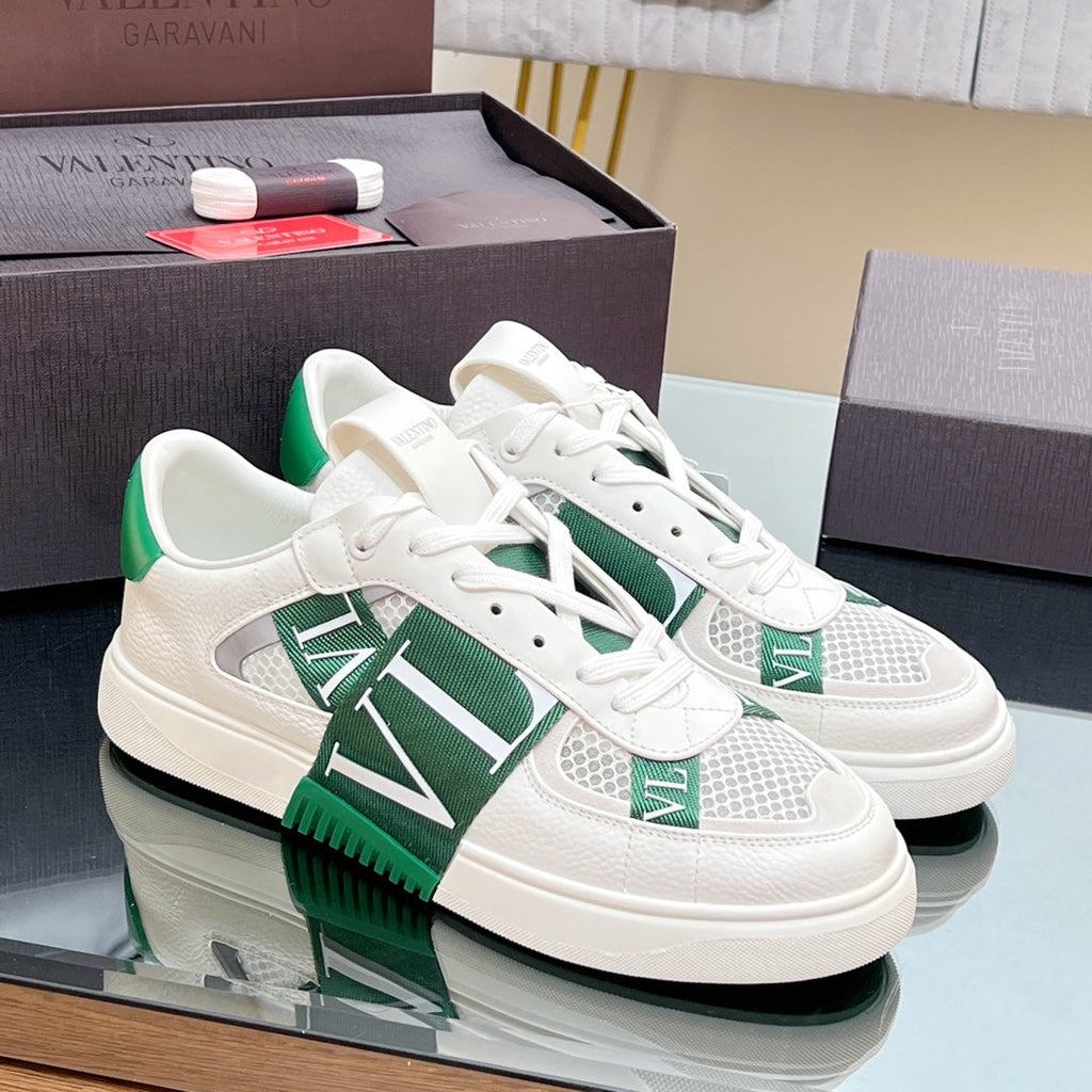 VT 2025 Sneakers White Green Mesh Calfskin Fabric 546972
