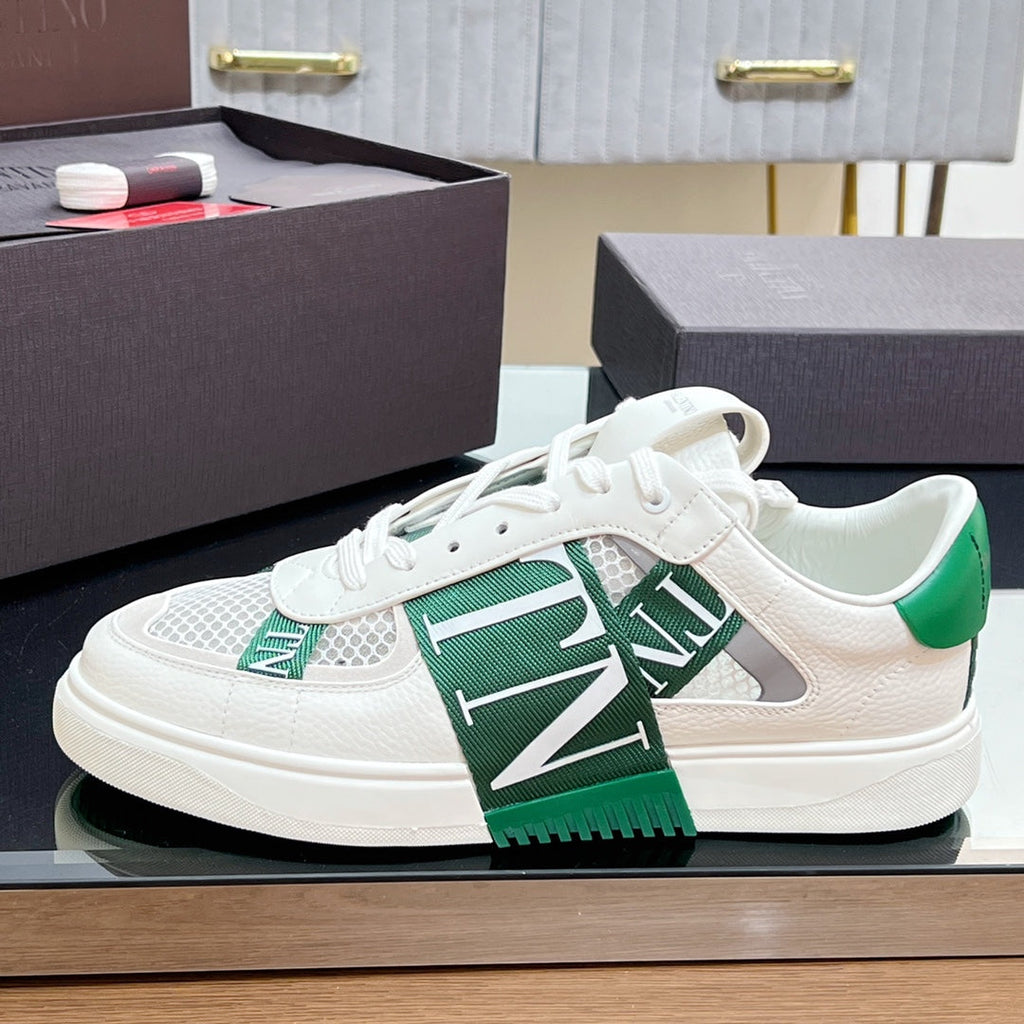 VT 2025 Sneakers White Green Mesh Calfskin Fabric 546972