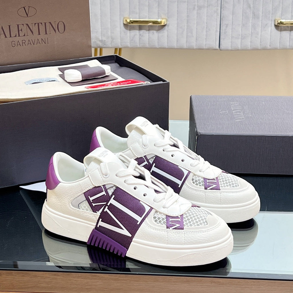 VT 2025 Sneakers White Purple Mesh Calfskin Fabric 546973