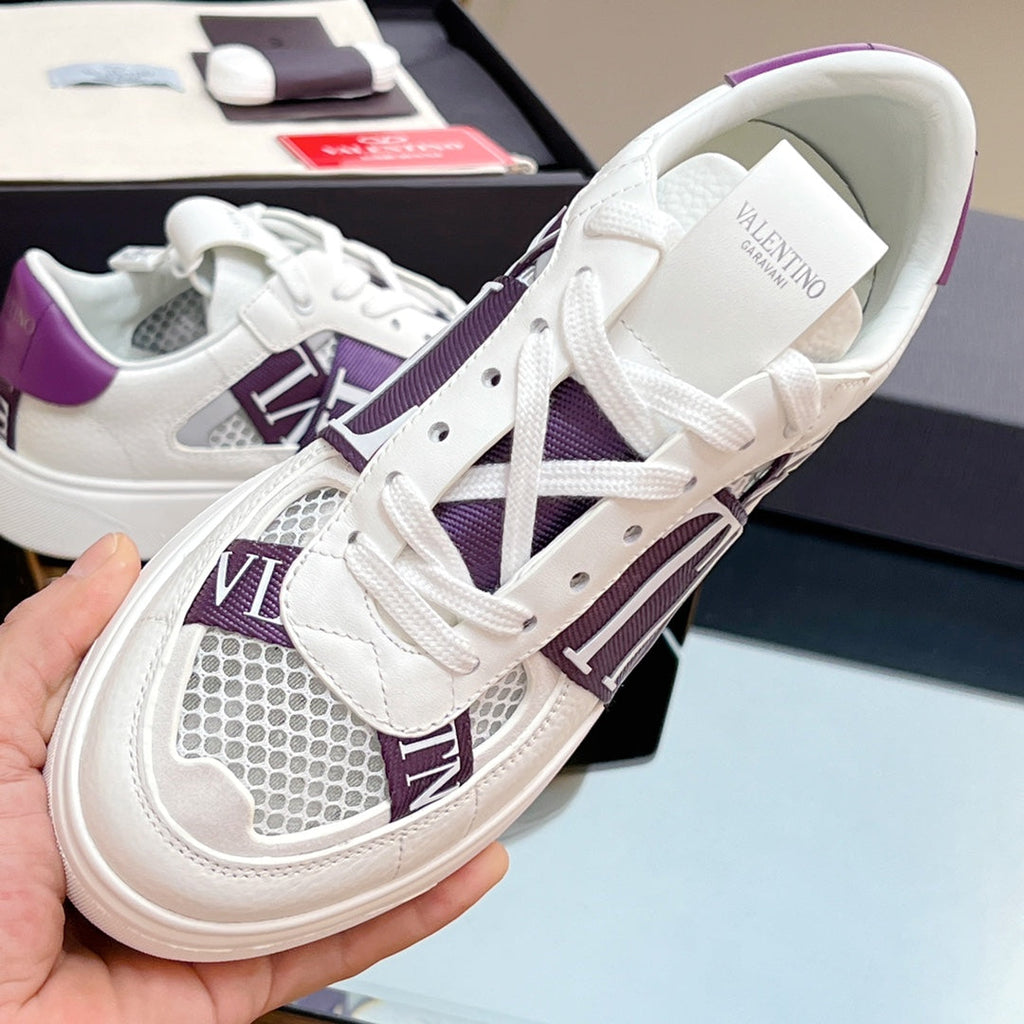 VT 2025 Sneakers White Purple Mesh Calfskin Fabric 546973