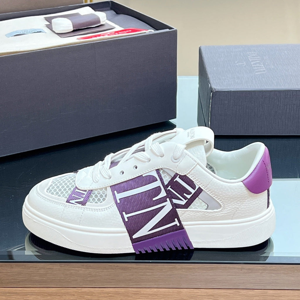 VT 2025 Sneakers White Purple Mesh Calfskin Fabric 546973
