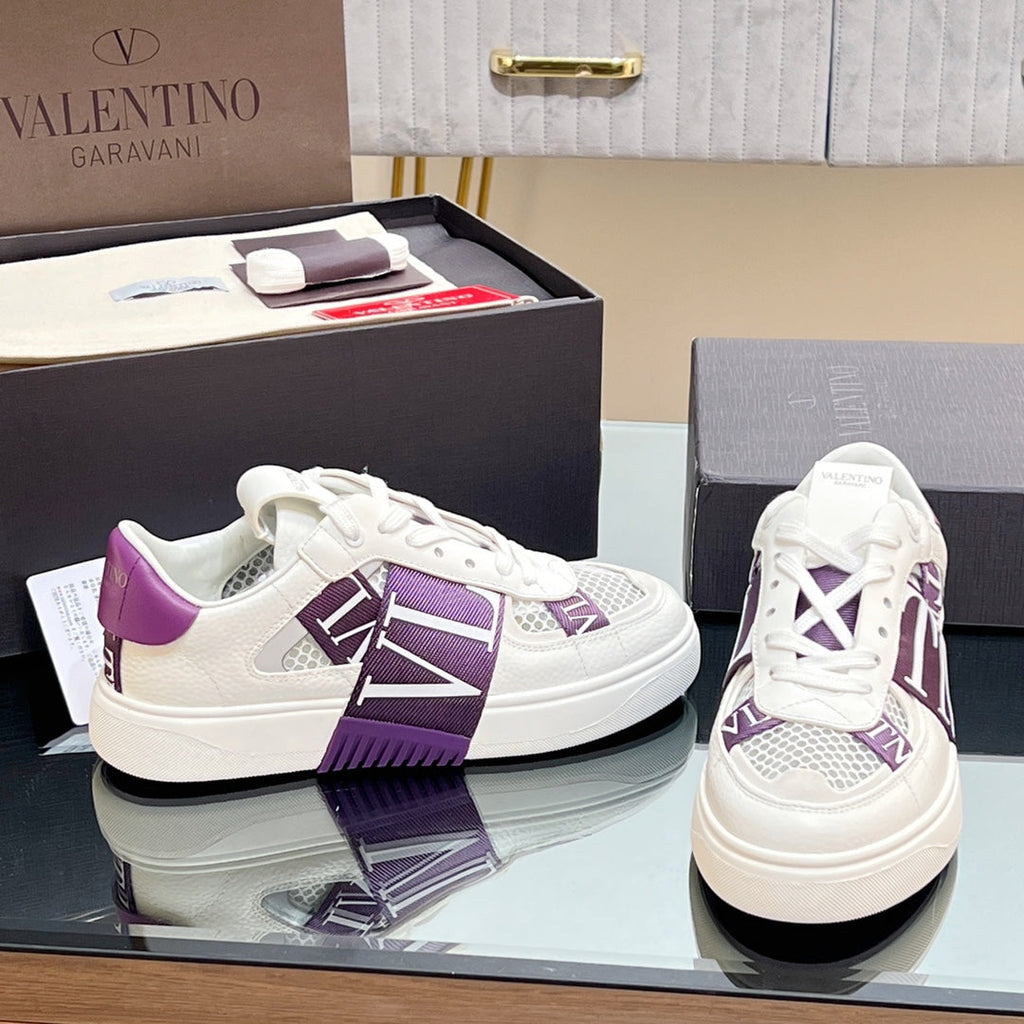 VT 2025 Sneakers White Purple Mesh Calfskin Fabric 546973