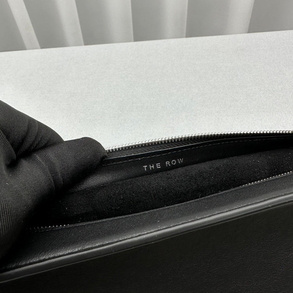 The Row 2025 Slouchy Banana 34cm Black Leather