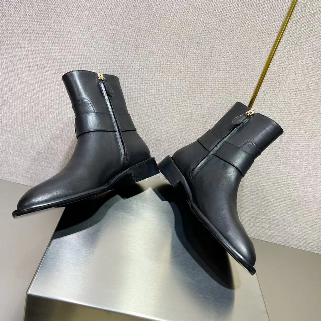LV Westside Flat Ankle Boot Black Cowhide