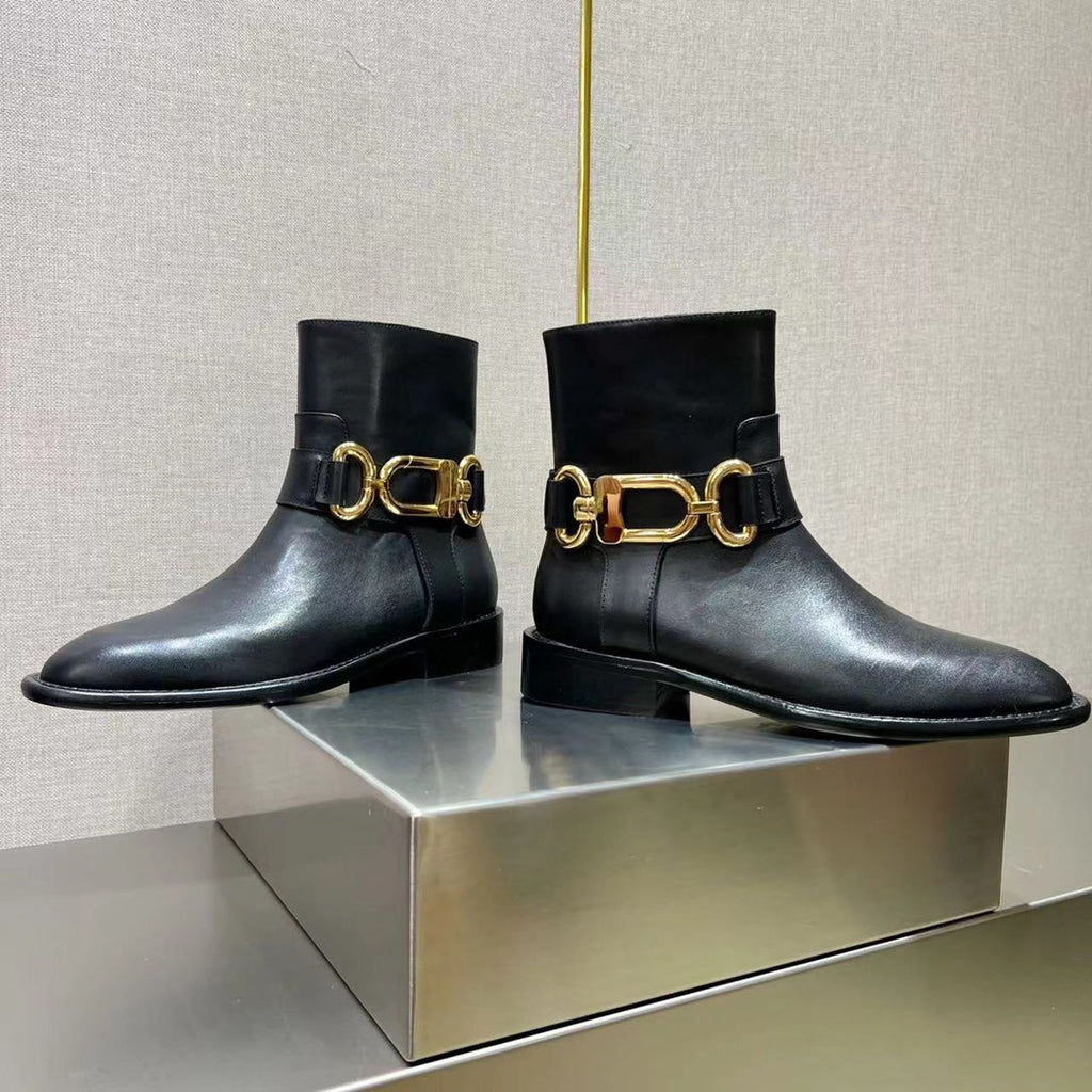 LV Westside Flat Ankle Boot Black Cowhide