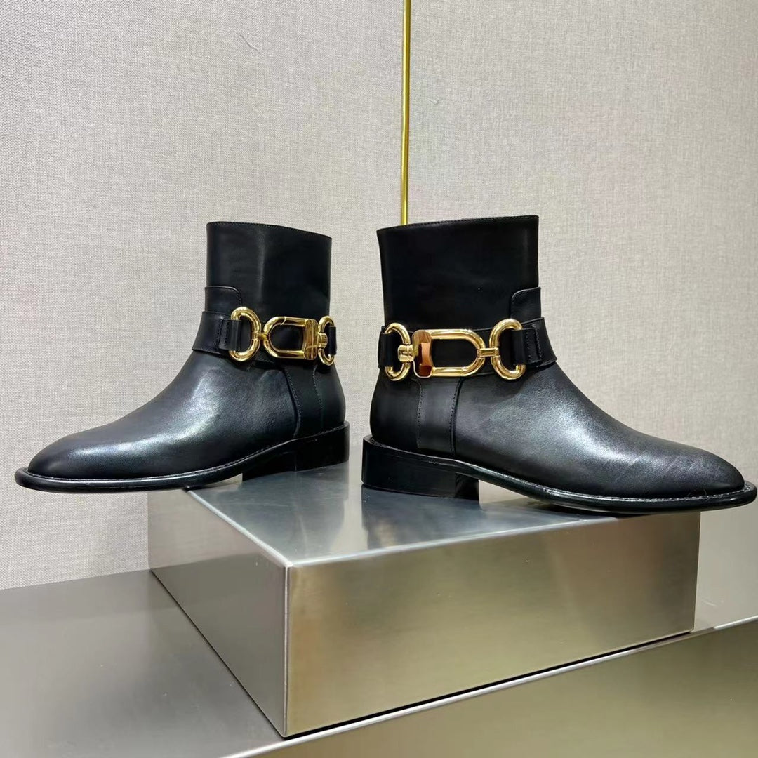 LV Westside Flat Ankle Boot Black Cowhide