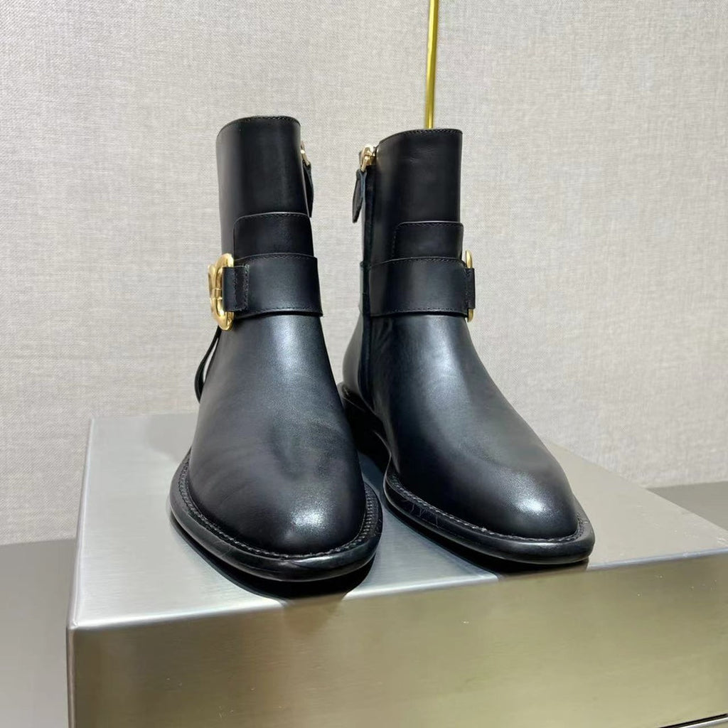 LV Westside Flat Ankle Boot Black Cowhide